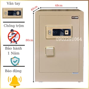 Két sắt vân tay nhập khẩu AifeiBao HK-MD-80BL màu vàng chanh