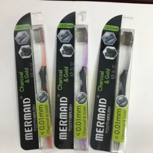 BÀN CHẢI ĐÁNH RĂNG MERMAID CHARCOAL GOLD - THAN HOẠT TÍNH HÀN QUỐC