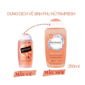 Dung dịch vệ sinh phụ nữ Femfresh 250ml hàng UK (Anh) Hàng Ngày - Cam
