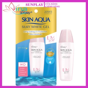 Gel chống nắng dưỡng da trắng mịn Sunplay Skin Aqua Silky White Gel SPF50 , PA 70gr