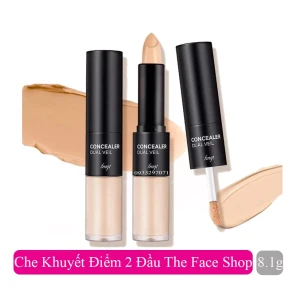 Kem Che Khuyết Điểm 2 Đầu The Face Shop Concealer Dual Veil