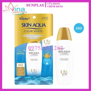 Kem chống nắng dưỡng da trắng mịn Sunplay Skin Aqua Clear White SPF 50 /PA 55ml