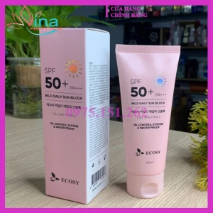 KEM CHỐNG NẮNG ECOSY KIỀM DẦU & CHỐNG THẤM NƯỚC SPF50 /PA 100ML