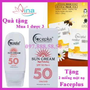 Kem chống nắng Faceplus Sun Cream High Protection SPF 50 PA 50gr ( Mua 1 tặng 2 miếng mặt nạ Faceplus )