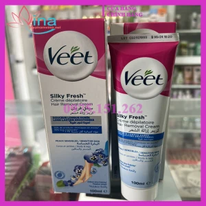 Kem tẩy lông Veet Silky Fresh Hair Removal Cream Sensitive Skin 100ml