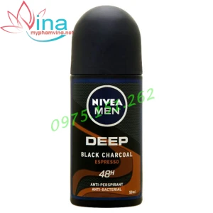 Lăn khử mùi Nivea Men Deep Black Charcoal Espresso 50ml