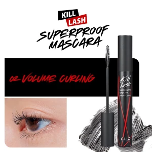 Mascara Clio Kill Lash Superproof 002 Volume Curling: làm dày và cong mi 7G