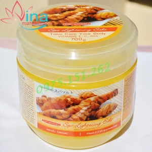 Muối Tẩy Tế Bào Chết Dưỡng Trắng Da Carebeau Spa Lightening Salt Hương Nghệ 700gr