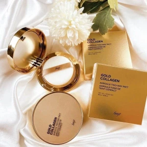 Phấn phủ The Face Shop Fmgt Gold Collagen Ampoule Two-Way Pact No.201 9.5g - V201