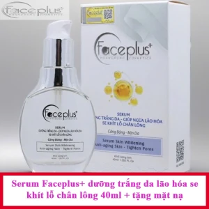 Serum Faceplus dưỡng trắng da giúp ngừa lão hóa se khít lỗ chân lông 40ml tặng mặt nạ
