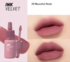 SON KEM LÌ PERIPERA INK VEKVET NUDE - Màu 28 - Màu Mauveful Nude: màu hồng tím