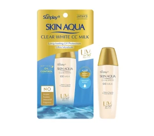 Sữa Chống Nắng Tạo Nền Trắng Mịn Skin Aqua Clear White CC Milk Sunplay 25Gr