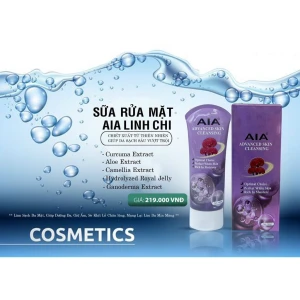 Sữa rửa mặt dưỡng trắng da AIA - Linh Chi 100ml ( màu tím)