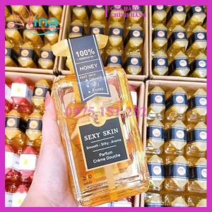 Sữa tắm nước hoa Sexy Skin 600ml của Pháp - màu Vàng: hương mật ong.