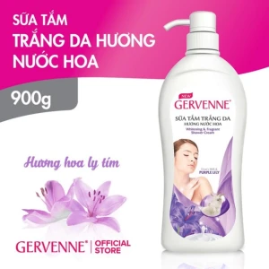 Sữa tắm trắng da Gervenne hương nước hoa Lily tím 900ML