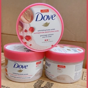 Tẩy tế bào chết Dove Exfoliating Body Polish Scrub 298g - HẠT MỠ VÀ HẠT LỰU