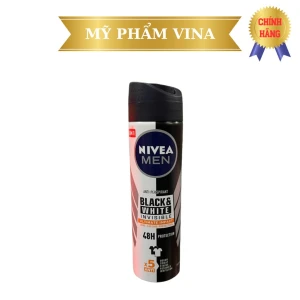 Xịt Ngăn Mùi Giảm Vết Ố Vàng Nivea Men Invisible For Black & White 150ml