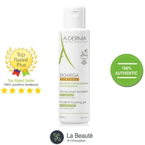 A-Derma Exomega Control Gel Moussant Emollient Foaming Gel Body & Face - Gel Làm Sạch Và Dịu Da Cho Da Dễ Dị Ứng