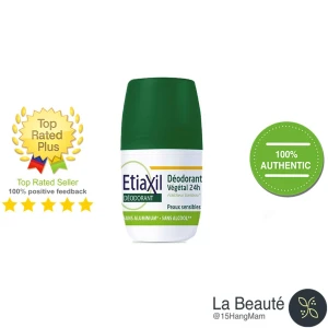 Etiaxil Deodorant Vegetal 24h Roll-On - Lăn Khử Mùi Ngăn Mồ Hôi Chiết Xuất Nha Đam 50ml