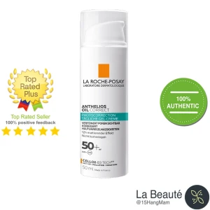 La Roche Posay Anthelios Oil Correct Sunscreen Gel-Cream SPF50 - Kem Chống Nắng Kiềm Dầu 12h Mới 50ml