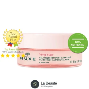 Nuxe Gel Masque Nettoyant Ultra-Frais Very Rose 150ml - Mặt Nạ Ngăn Chặn Ô Nhiễm Làm Sạch Tươi Mới Cho Mọi Loại Da