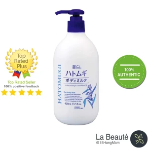 Reihaku Hatomugi Body Milk - Sữa Dưỡng Thể Ban Đêm Cấp Ẩm Sáng Da 400ml