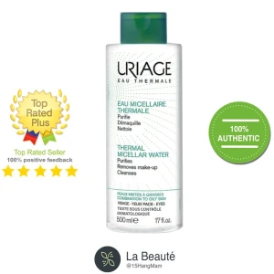 Uriage Eau Micellaire Thermale - Nước Tẩy Trang Cho Da Hỗn Hợp, Dầu 500ml