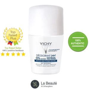 Vichy 24H Roll-On Déodorant No Aluminium - Lăn Khử Mùi Không Muối Nhôm 24H 50ml