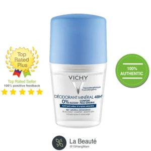 Vichy Déodorant Mineral 48h - Lăn Khử Mùi Vichy Không Muối Nhôm 50ml