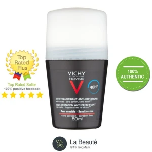 Vichy Détranspirant Intensif 48H - Lăn Khử Mùi Hiệu Quả Kéo Dài 48H 50ml