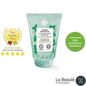 Yves Rocher Pure Menthe The Purifying Cleansing Gel - Gel Rửa Mặt Bạc Hà Thanh Lọc, Làm Sạch Sâu 125ml