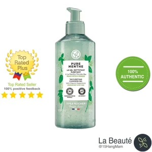 Yves Rocher Pure Menthe The Purifying Cleansing Gel - Gel Rửa Mặt Bạc Hà Thanh Lọc, Làm Sạch Sâu 390ml