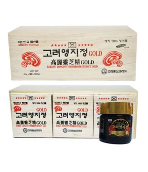 Cao Linh Chi Youngji Hàn Quốc hộp trắng 3 lọ * 120g = 360g (Korean Longevity Mushroom Extract Gold)