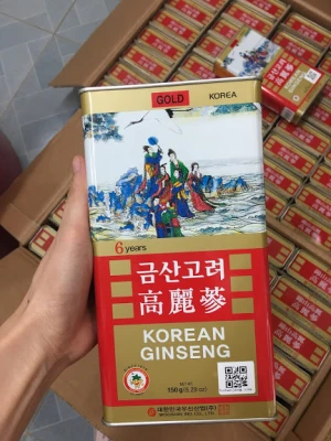 Hồng Sâm củ khô WOOSHIN Hàn Quốc hộp 300g loại 10 củ (WOOSHIN Korean Ginseng)