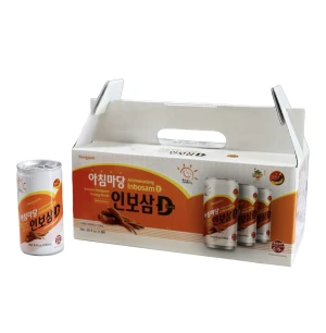 Nước hồng sâm lon Inbosamd Achimmadang Hàn Quốc Hộp 10 Lon x 180ml