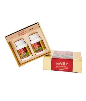 Viên Đông Trùng Hạ Thảo BIO Hàn Quốc hộp 2 lọ * 60 viên (Dongchoonghacho Powder Capsule)