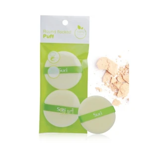 Bông phấn khô tròn Suri Round Flocked Puff Hàn Quốc - Giá cực rẻ!