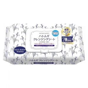 Khăn Ướt Tẩy Trang Wasosen Hatomugi Từ Hạt Ý Dĩ & Lá Phỉ 70 Miếng - Giá cực rẻ!