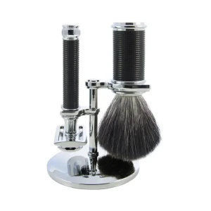 Bộ dao cạo Edwin Jagger Black 3D Diamond Double Edge