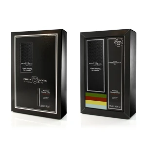 Bộ Dao Cạo Râu Edwin Jagger DE86 Black Razor and Cream