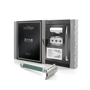 Dao cạo râu Edwin Jagger 3ONE6 Stainless Steel Green DE Safety Razor