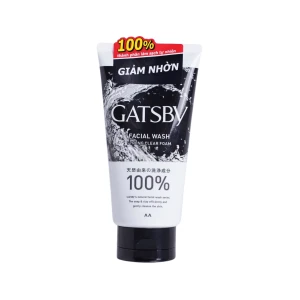 Sữa rửa mặt than hoạt tính Gatsby Facial Wash Strong Clear Foam 130g