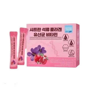 Bột Uống Collagen Lựu Saffron Hỗ Trợ Đẹp Da Chống Lão Hóa Hàn Quốc 2gr x 30 Gói