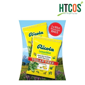 Kẹo Ngậm Thảo Mộc Không Đường Ricola Lemon Mint Sugar Free 105 Viên Thụy Sĩ