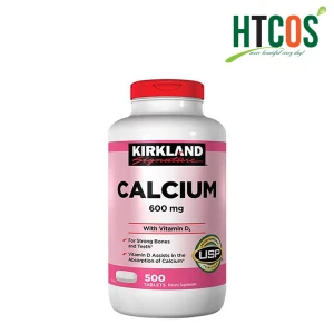 Viên Uống Bổ Sung Canxi Kirkland Signature Calcium 600mg Và Vitamin D3 500 Viên Mỹ