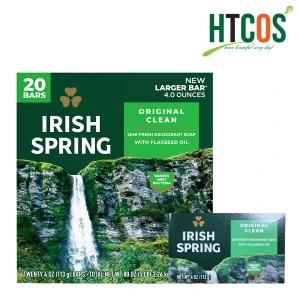 Xà Bông Irish Spring 12HR Fresh Deodorant Body Soap Original Clean Lốc 20 cục x 113gr