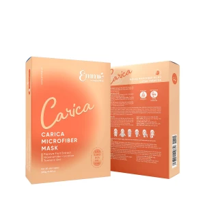 Mặt Nạ Microfiber Đu Đủ Dưỡng Trắng Da - Emmié Carica Microfiber Mask 28gr - Hộp 10 Miếng