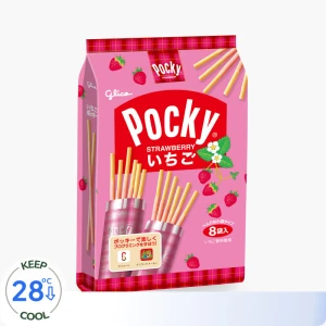 Bánh que Pocky dâu tây Nhật Bản 93.6g (11.7g x 8 gói)