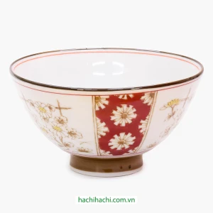 Chén sứ Nhật Bản 12.5cm Hoa cúc, dùng được lò vi sóng
