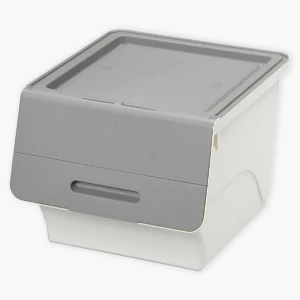Hộp đựng nắp gập, lật 3 nấc Sanka Nhật Bản 38.5x46x31cm (M) - Xám
